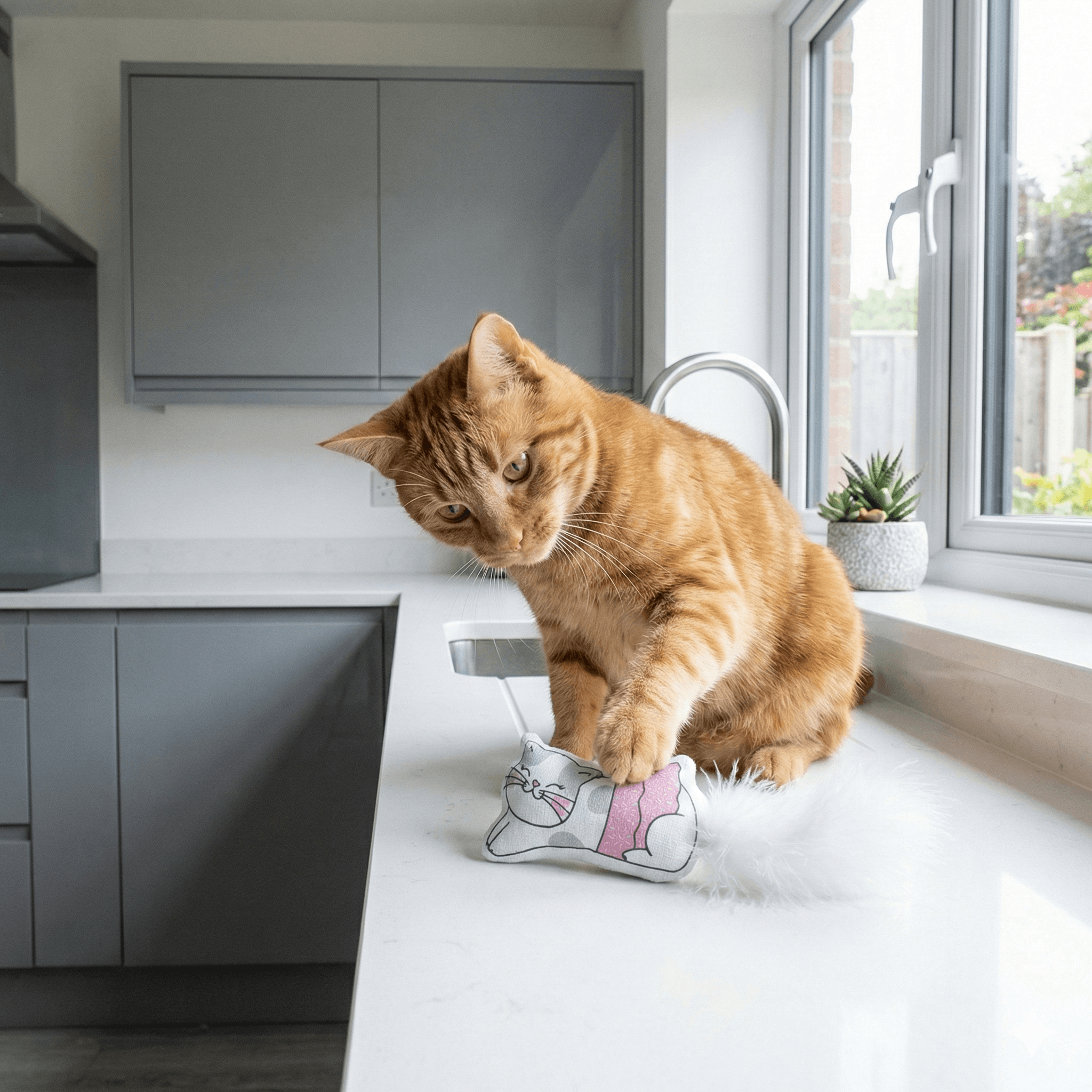 ZOLUX CHATOUILLE Katzenspielzeug, Katze im Tutu mit Federn und Katzenminze, 8 cm – Bild 7