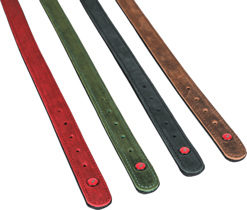 ZOLUX Komfort-Lederhalsband für Hunde, 23–30 cm, 14 mm, grün – Bild 3