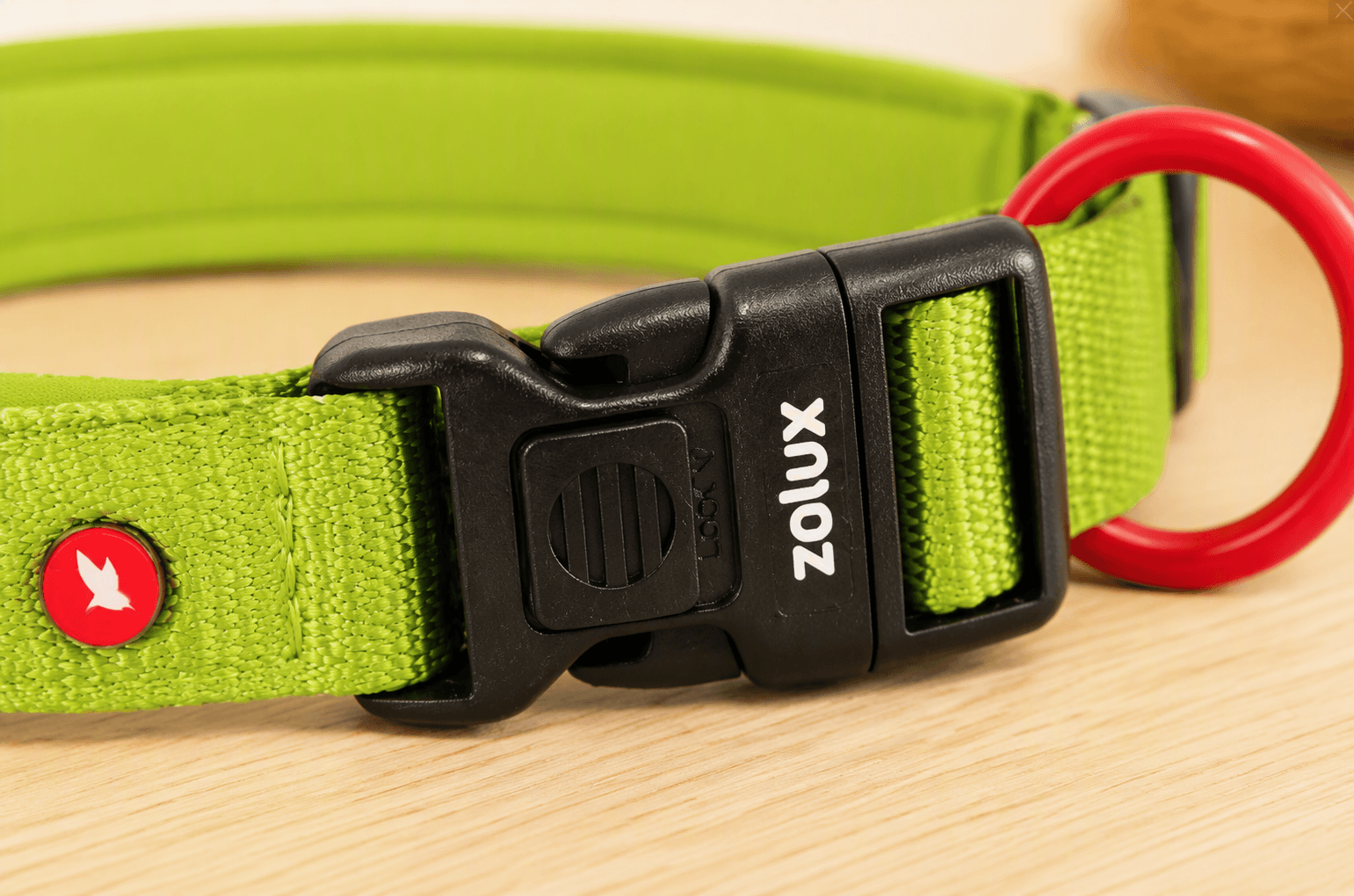 ZOLUX Premium-Nylon-Hundehalsband, Größe M, 40–45 cm, 20 mm, hellgrün – Bild 5