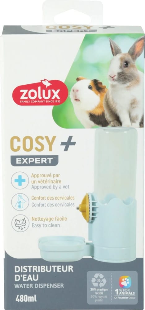 ZOLUX COSY Wasserspender für Kaninchen und Meerschweinchen 480 ml, blau – Bild 5