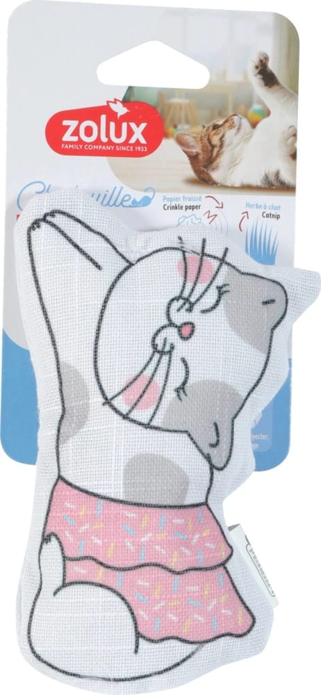 ZOLUX CHATOUILLE Katzenspielzeug, Katze im Tutu mit Federn und Katzenminze, 8 cm – Bild 1