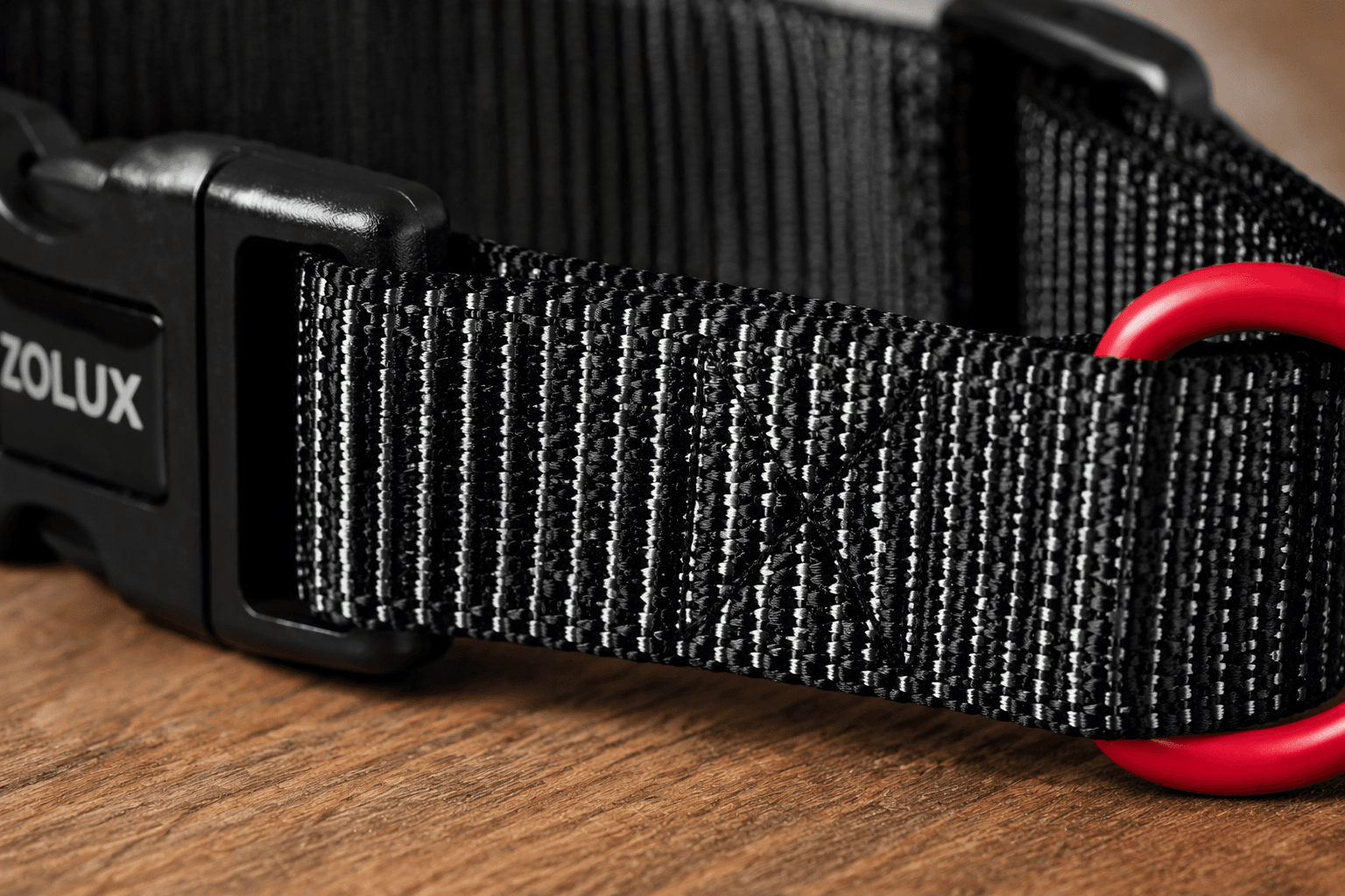 ZOLUX Klassisches Nylon-Hundehalsband, 31–48 cm, 20 mm, schwarz – Bild 6