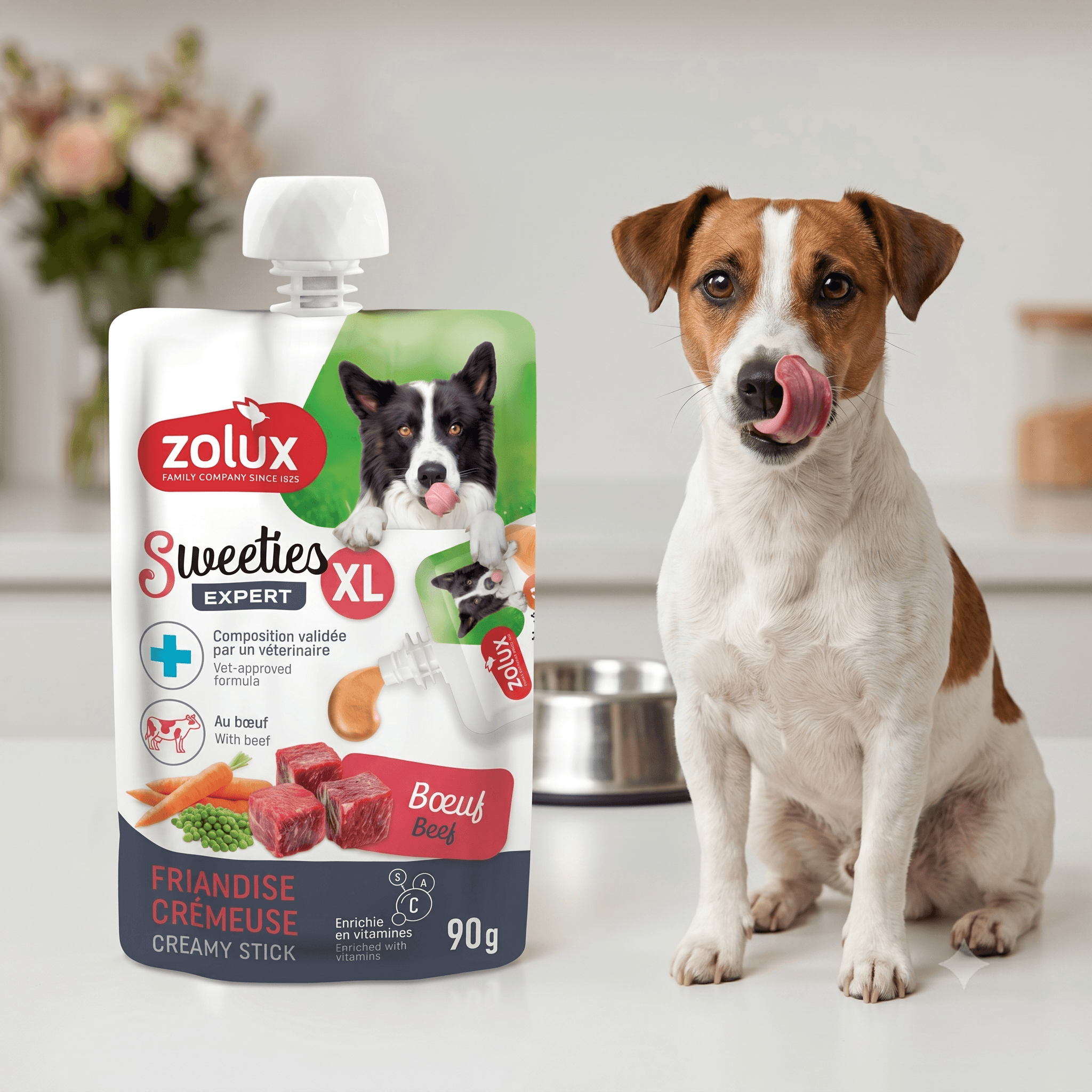 ZOLUX SWEETIES XL Cremiger Hundesnack mit Rind 90 g – Bild 7