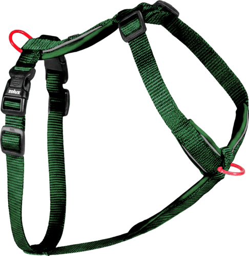 ZOLUX Premium-Nylon-Hundegeschirr, Größe L/XL, 65–97 cm, 25 mm, grün – Bild 2