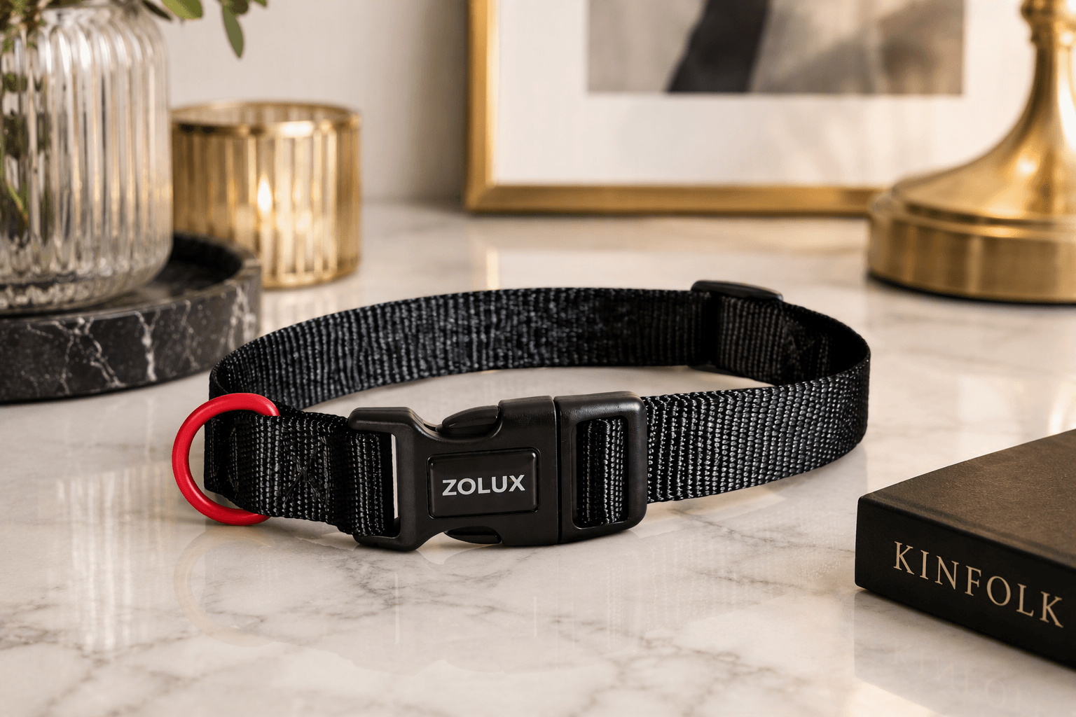 ZOLUX Klassisches Nylon-Hundehalsband, 21–36 cm, 10 mm, schwarz – Bild 7