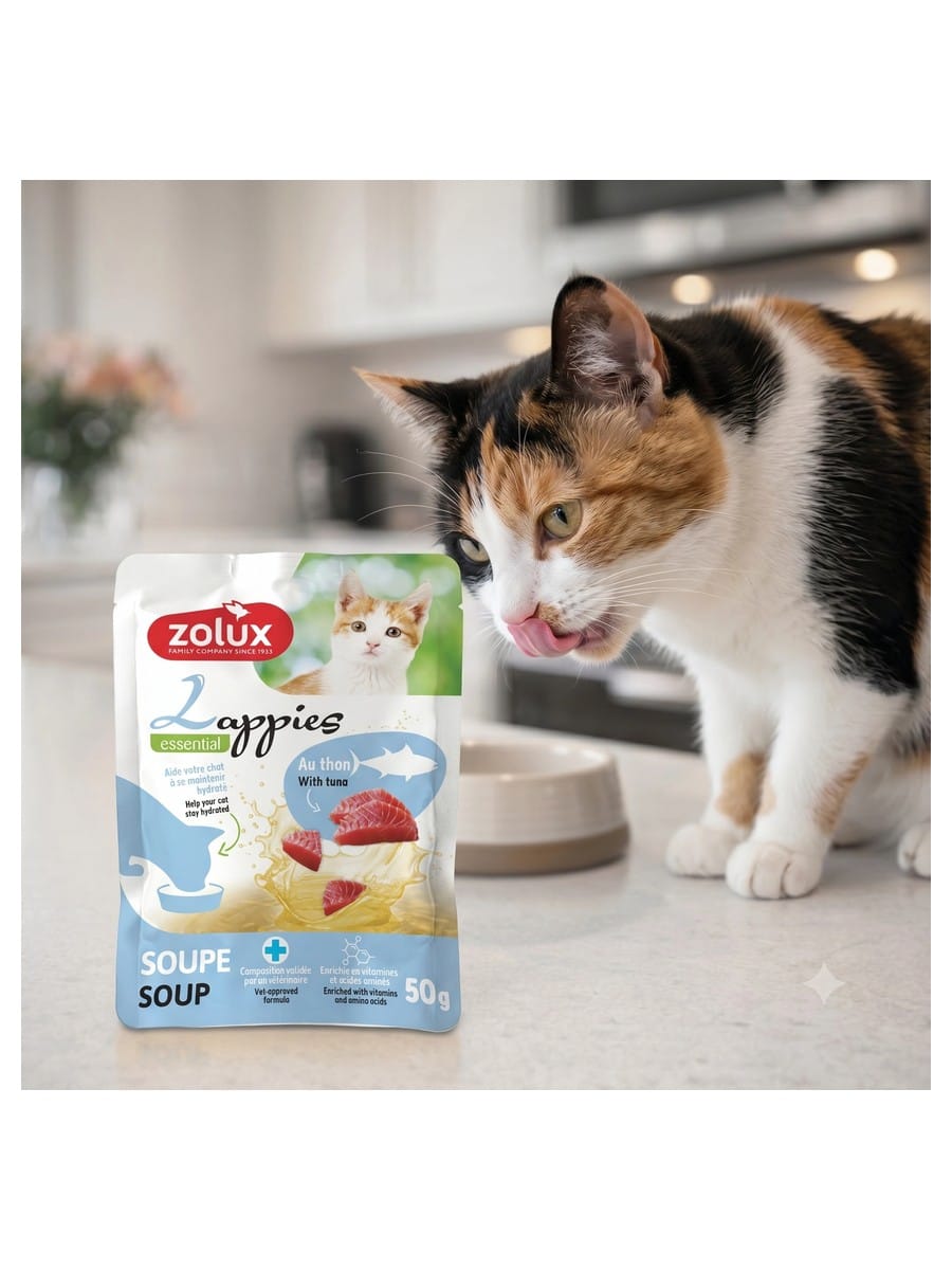 ZOLUX LAPPIES Katzensuppe mit Thunfisch, 50 g – Bild 10