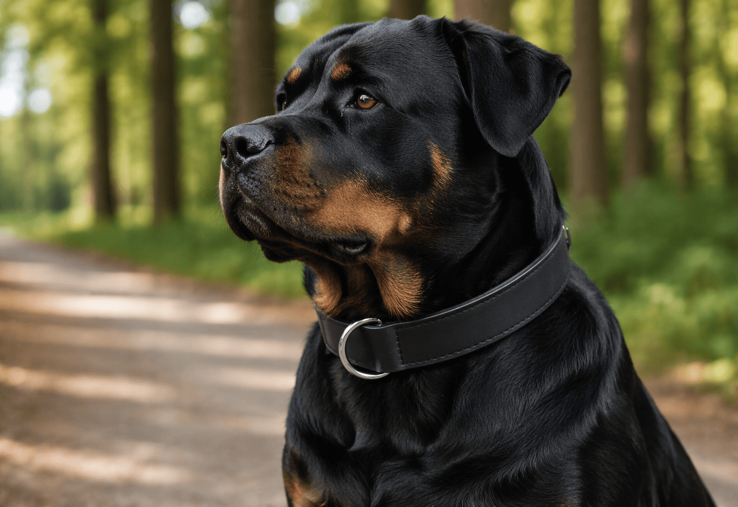 ZOLUX Verstärktes Hundehalsband aus Doppel-Leder, 80 cm, schwarz – Bild 8
