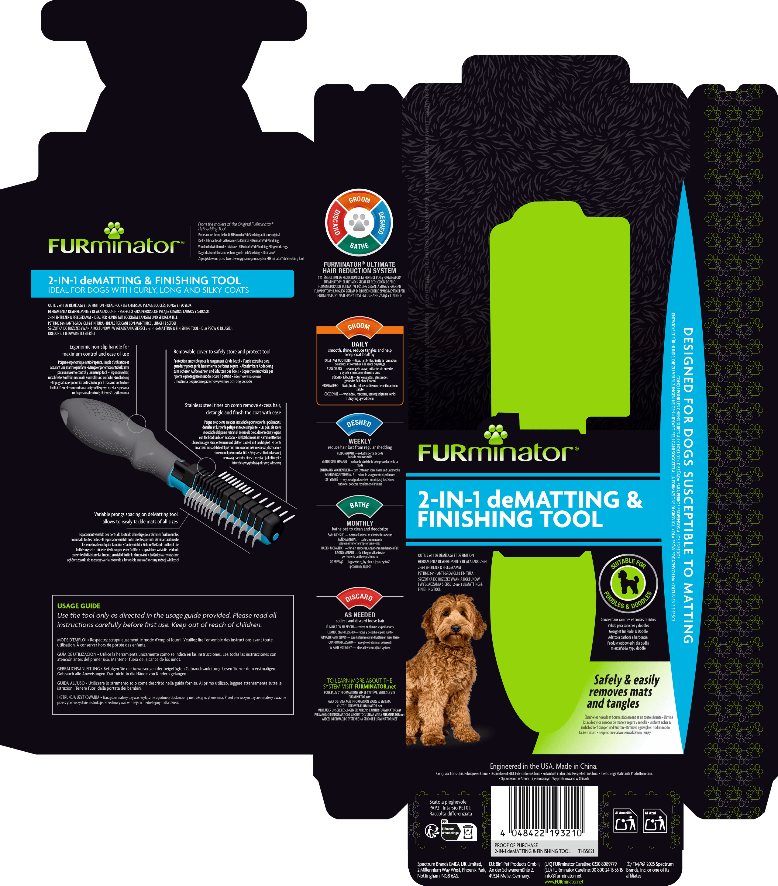 FURminator® 2-in-1 Entfilzer & Pflegekamm 1ct – Bild 3