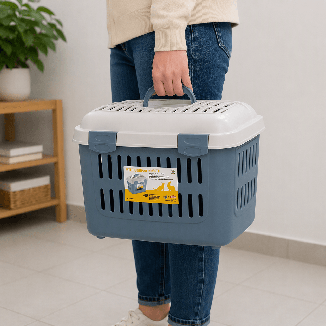 ZOLUX Transportbox für Kleintiere MIDI GULLIVER, hellblau – Bild 4