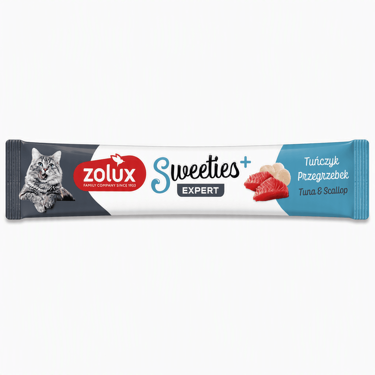ZOLUX SWEETIES Cremesnack für Katzen mit Thunfisch und Jakobsmuscheln, 14 g – Bild 2