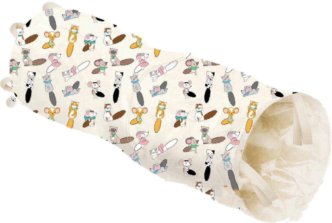 ZOLUX CHATOUILLE Katzentunnel mit Katzen- und Mäusemotiv, 50 cm – Bild 2
