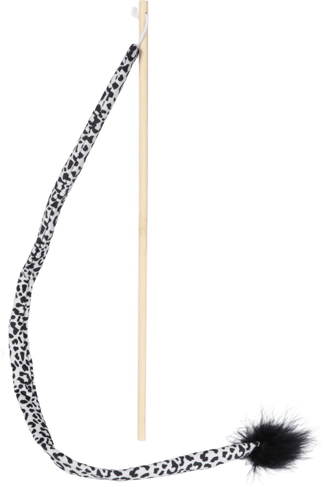 ZOLUX Katzenangel WILD mit Federn, 65 cm, schwarz – Bild 2