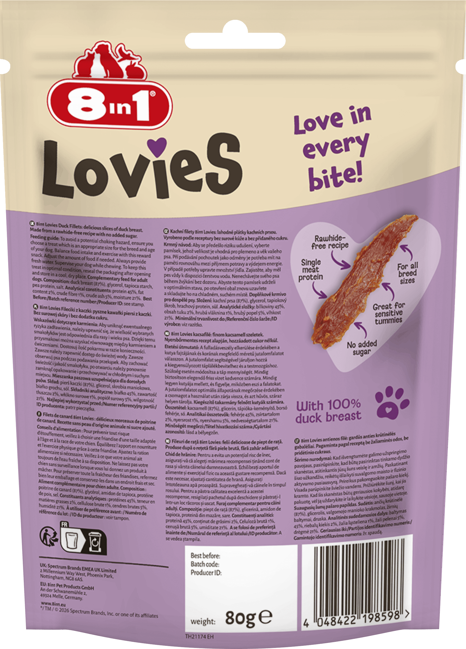 8in1 Entenfilets 80g – Bild 2