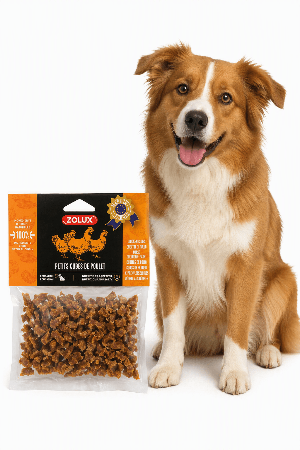 ZOLUX Natürliches Leckerli für Hunde Hühnerknochen klein, 100g – Bild 8