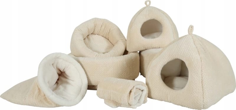 ZOLUX OLYMPE XL Rundes Katzenbett, 54 x 54 x 23 cm, creme – Bild 3