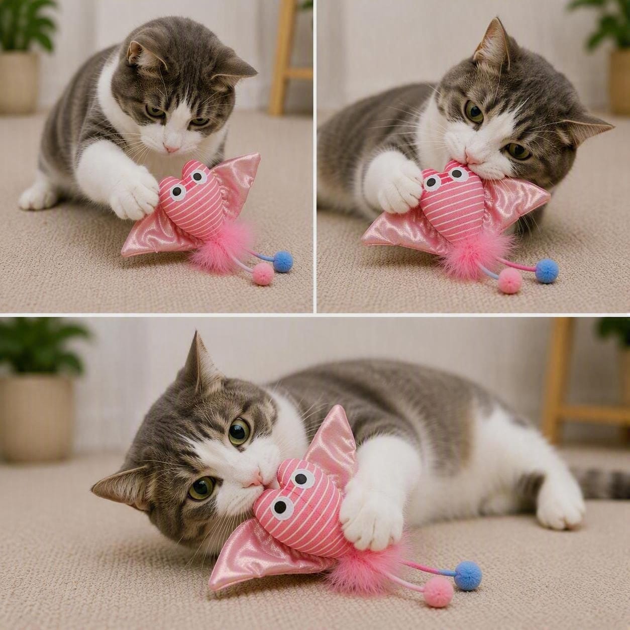 ZOLUX Katzenspielzeug MALO Rochen, 13 cm, rosa – Bild 3
