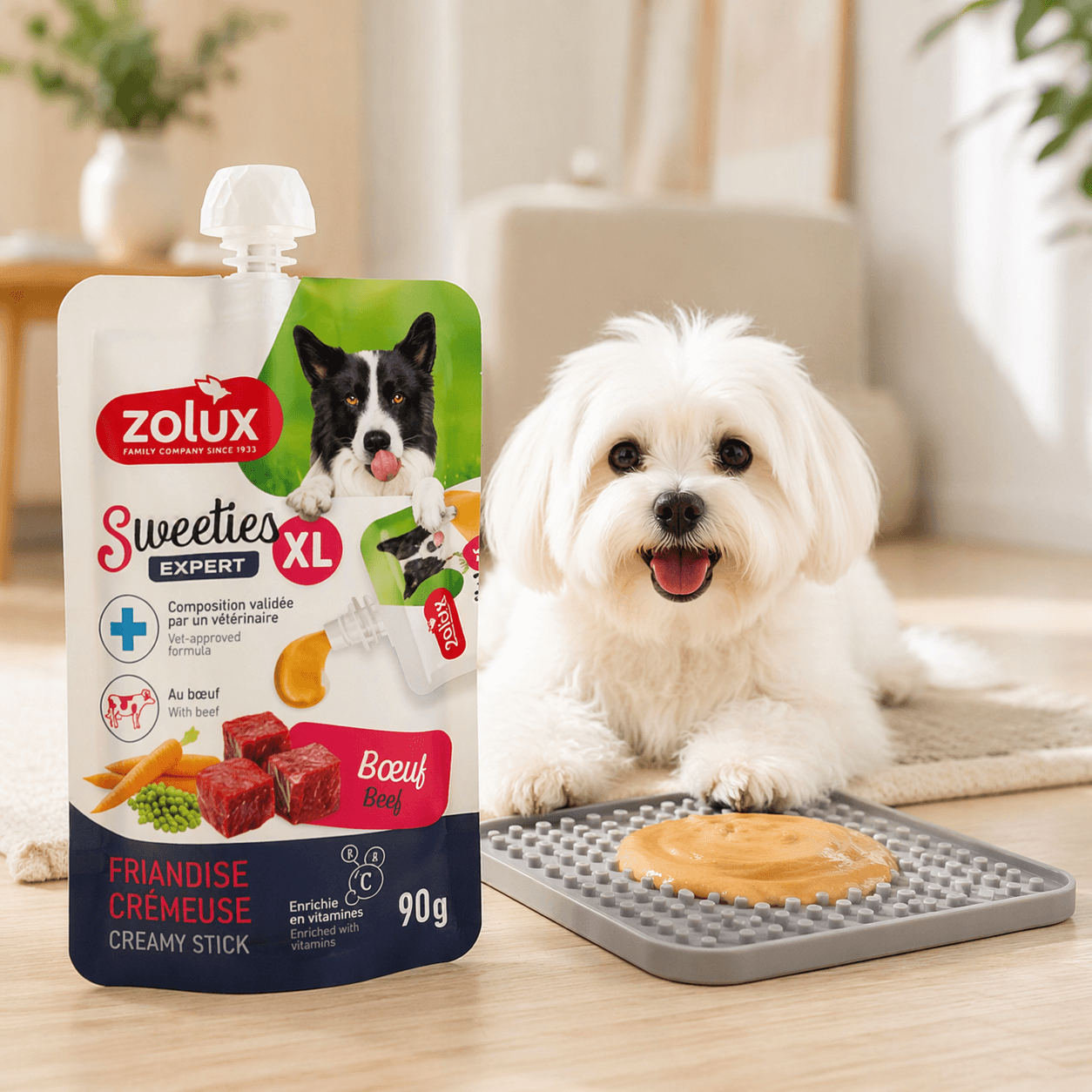 ZOLUX SWEETIES XL Cremiger Hundesnack mit Rind 90 g – Bild 10