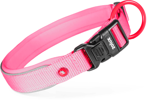 ZOLUX Premium-Nylon-Hundehalsband, Größe XL, 50–55 cm, 25 mm, fuchsia – Bild 2