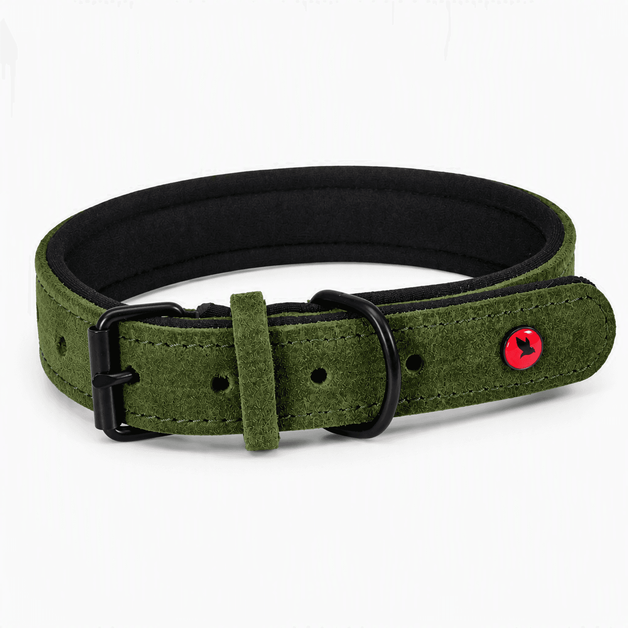 ZOLUX Komfort-Lederhalsband für Hunde, 38–48 cm, 25 mm, grün – Bild 8