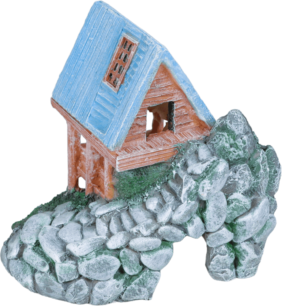 ZOLUX Aquariendekoration RIVAGE 1 Haus 10 x 8,5 x 9,5 cm – Bild 1