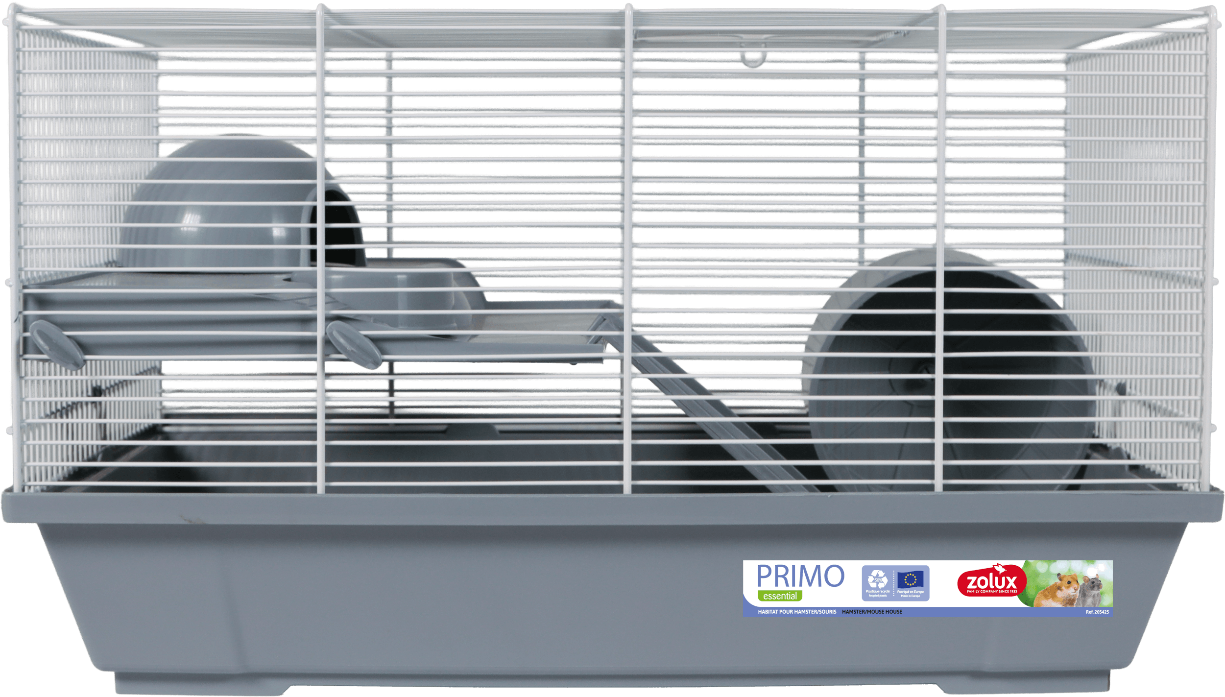 ZOLUX PRIMO 50 Käfig für Hamster und Mäuse, weiß/grau – Bild 1