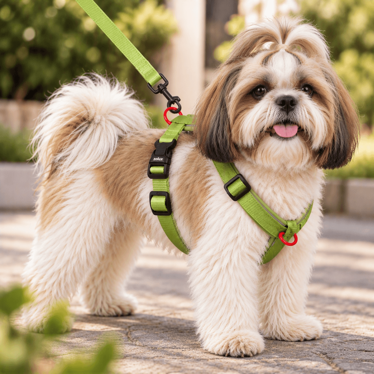 ZOLUX Premium-Nylon-Hundegeschirr, Größe S, 38–56 cm, 15 mm, hellgrün – Bild 6