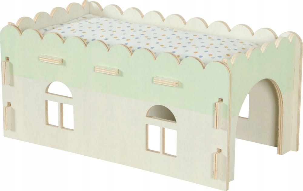 ZOLUX COSY XL Holzhaus für Kaninchen, Meerschweinchen und Rennmäuse 25 × 45 × 20 cm – Bild 7