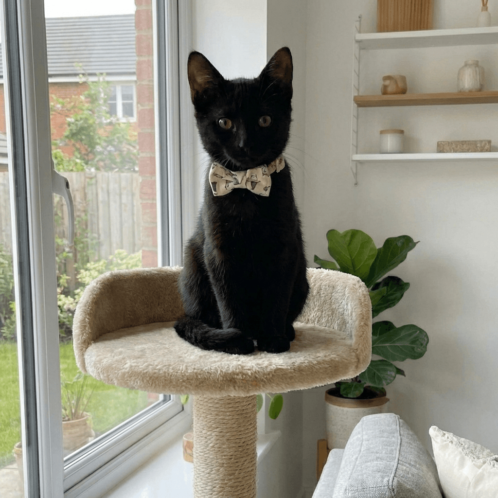 ZOLUX CHATOUILLE Katzenhalsband mit Fliege, beige – Bild 5