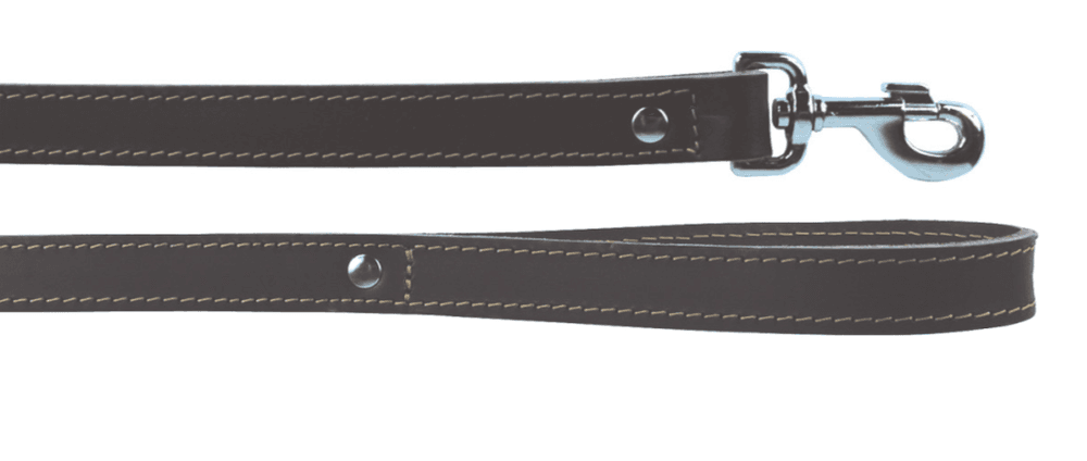 ZOLUX Verstärkte Hundeleine aus Doppel-Leder, 1 m / 16 mm, braun – Bild 1