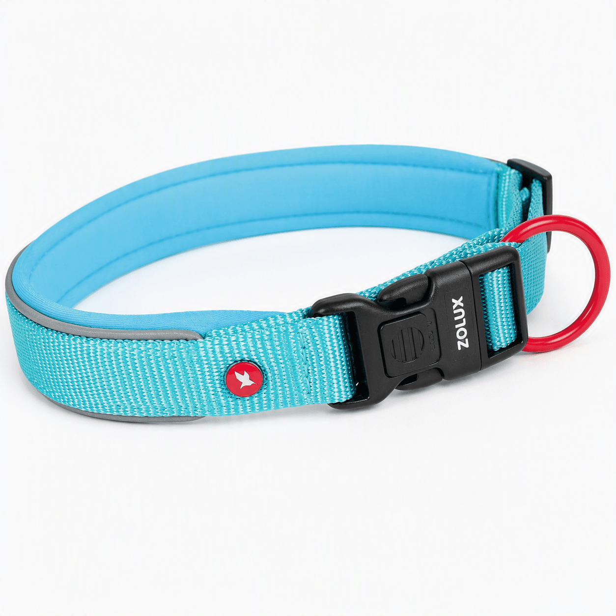 ZOLUX Premium-Nylon-Hundehalsband, Größe XXS, 25–30 cm, 15 mm, türkis – Bild 8