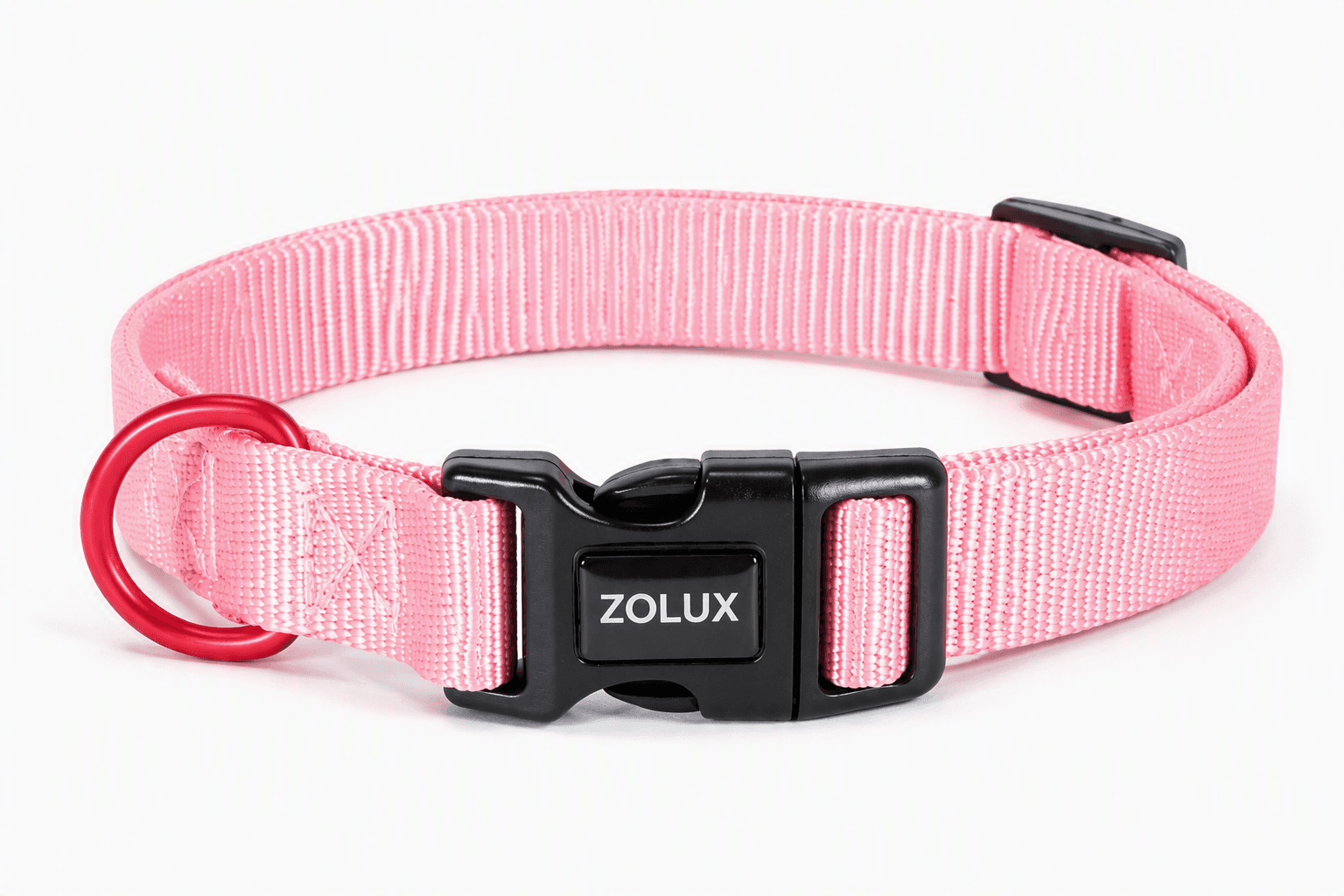 ZOLUX Klassisches Nylon-Hundehalsband, 26–39 cm, 15 mm, rosa – Bild 9