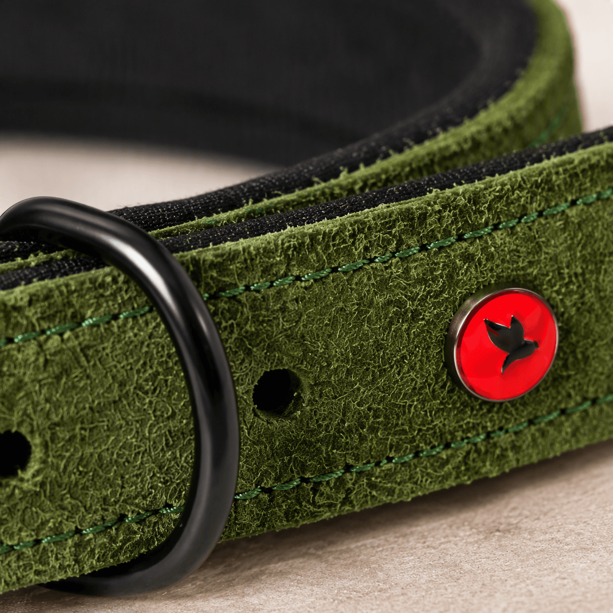 ZOLUX Komfort-Lederhalsband für Hunde, 17–24 cm, 14 mm, grün – Bild 7