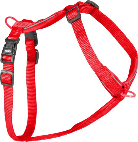 ZOLUX Premium-Nylon-Hundegeschirr, Größe S, 38–56 cm, 15 mm, rot – Bild 2