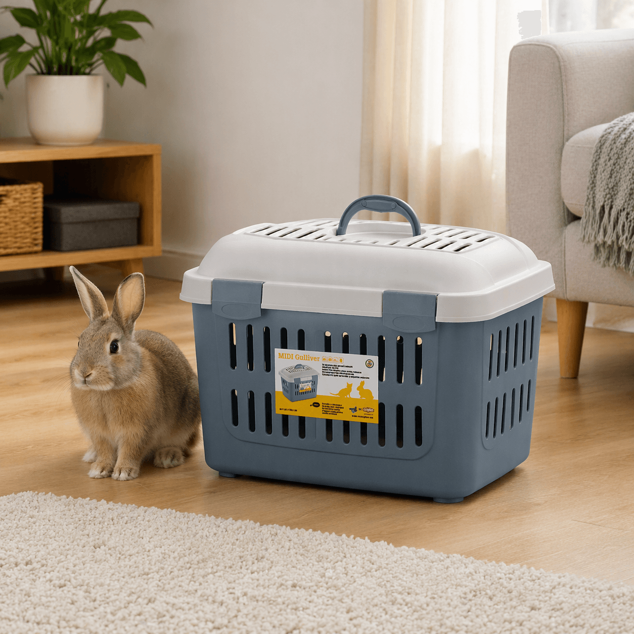 ZOLUX Transportbox für Kleintiere MIDI GULLIVER, hellblau – Bild 3