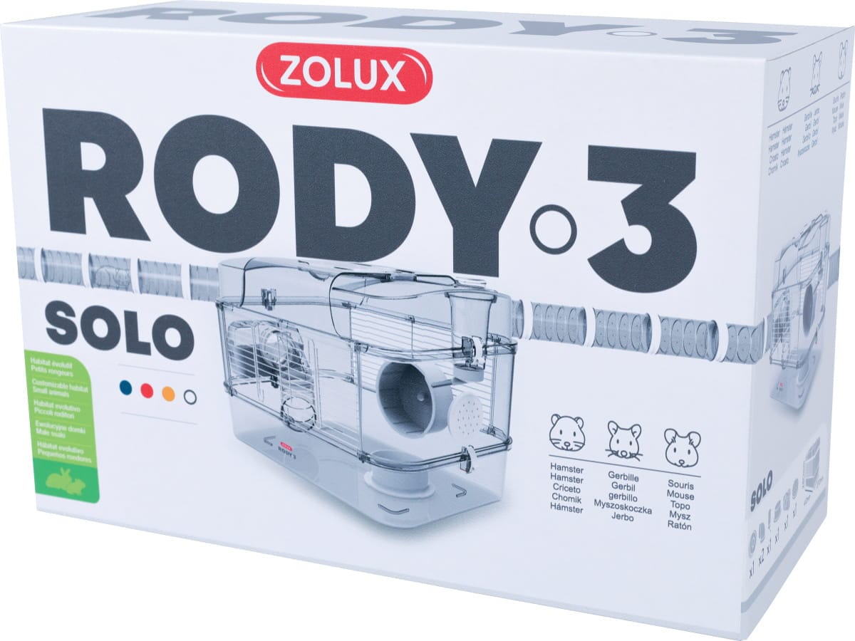 ZOLUX Käfig für Hamster und Mäuse RODY 3 SOLO, Farbe Weiß – Bild 2