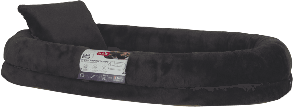 ZOLUX Ovales Hundebett GAIA mit Memory-Schaum, 110 cm, grau – Bild 4