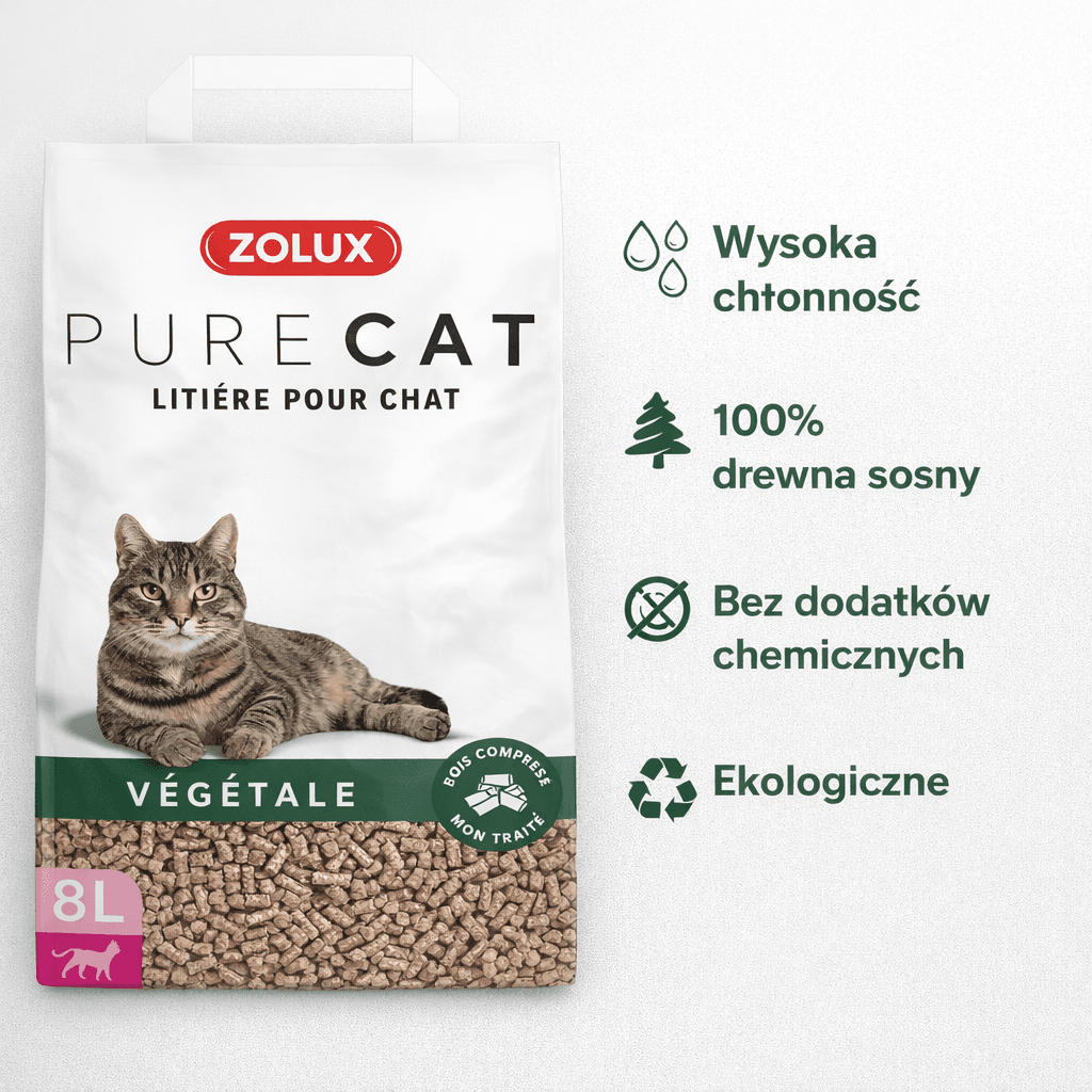 ZOLUX PURECAT natürliche Pflanzen-Katzenstreu, 8 l – Bild 6
