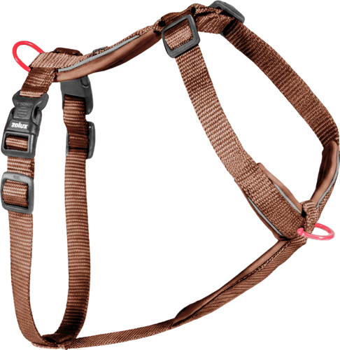 ZOLUX Premium-Nylon-Hundegeschirr, Größe XS, 30–40 cm, 15 mm, mocha – Bild 2