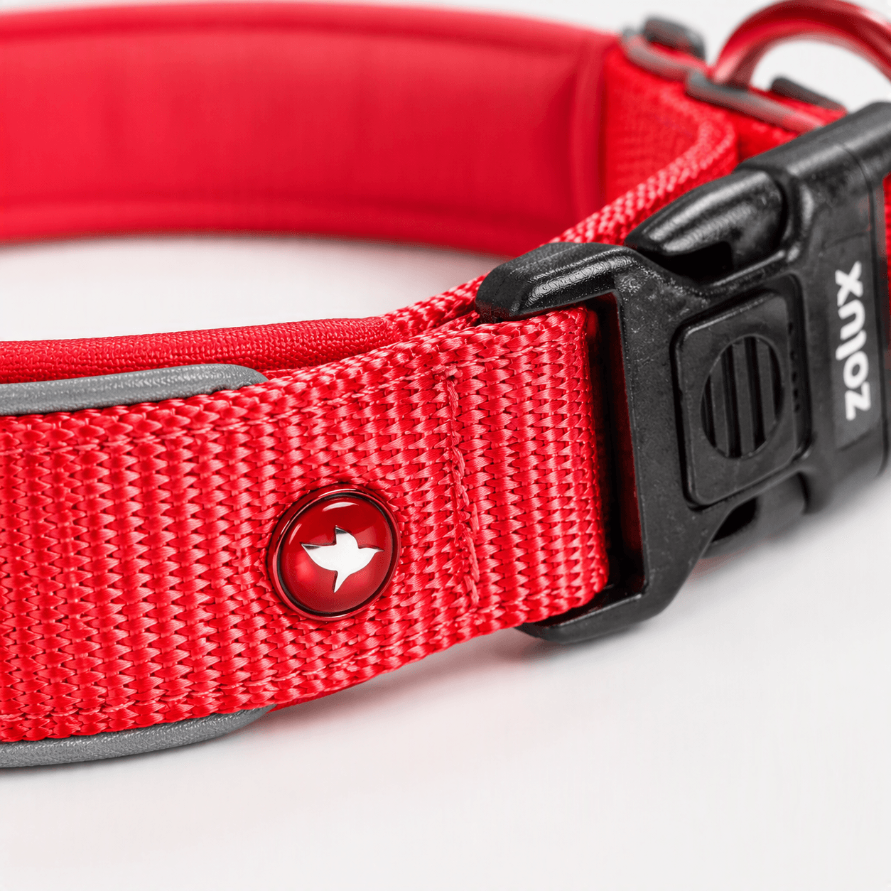 ZOLUX Premium-Nylon-Hundehalsband, Größe XS, 30–35 cm, 15 mm, rot – Bild 5