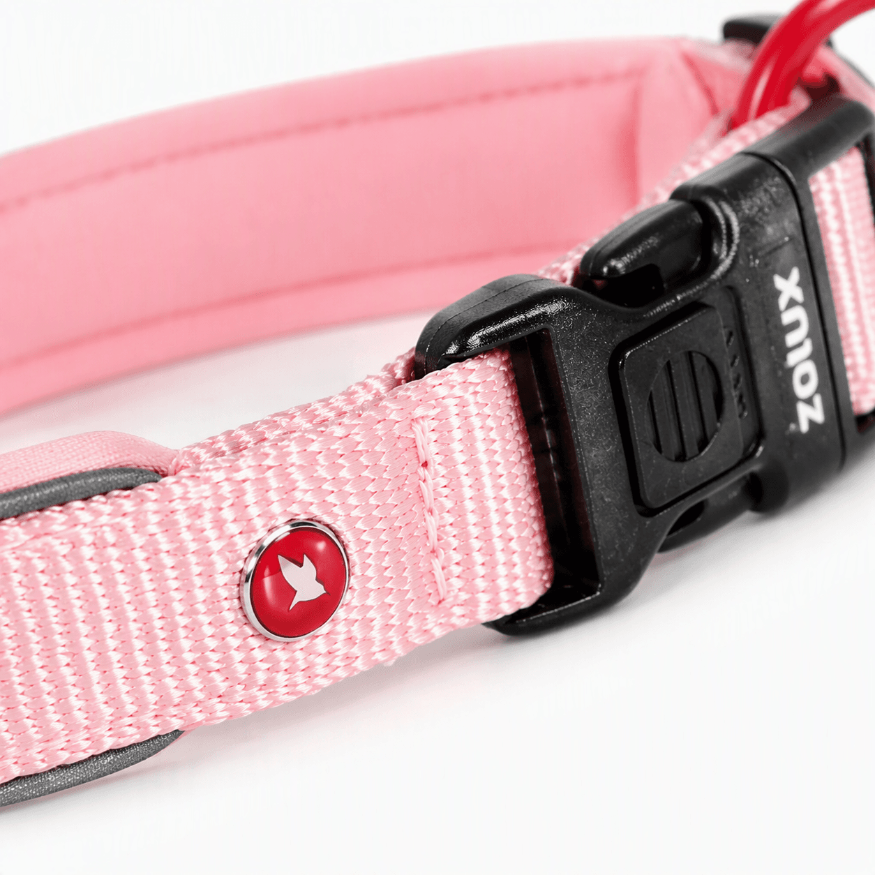 ZOLUX Premium-Nylon-Hundehalsband, Größe XS, 30–35 cm, 15 mm, rosa – Bild 6