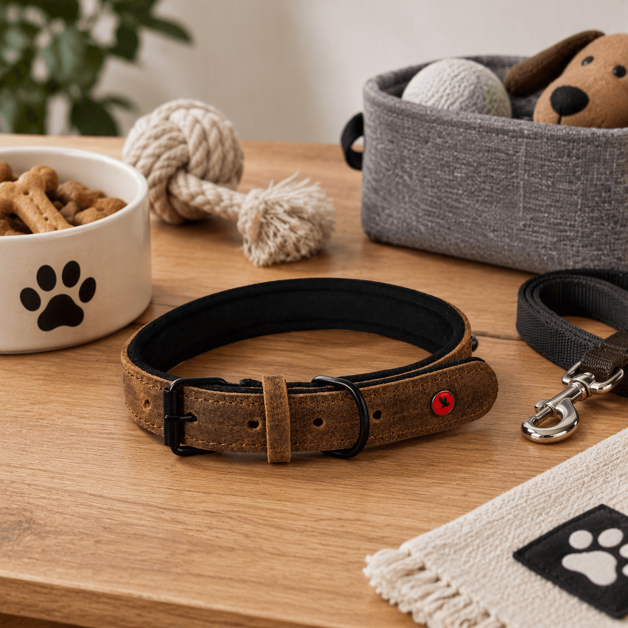 ZOLUX Komfort-Lederhalsband für Hunde, 17–24 cm, 14 mm, braun – Bild 14