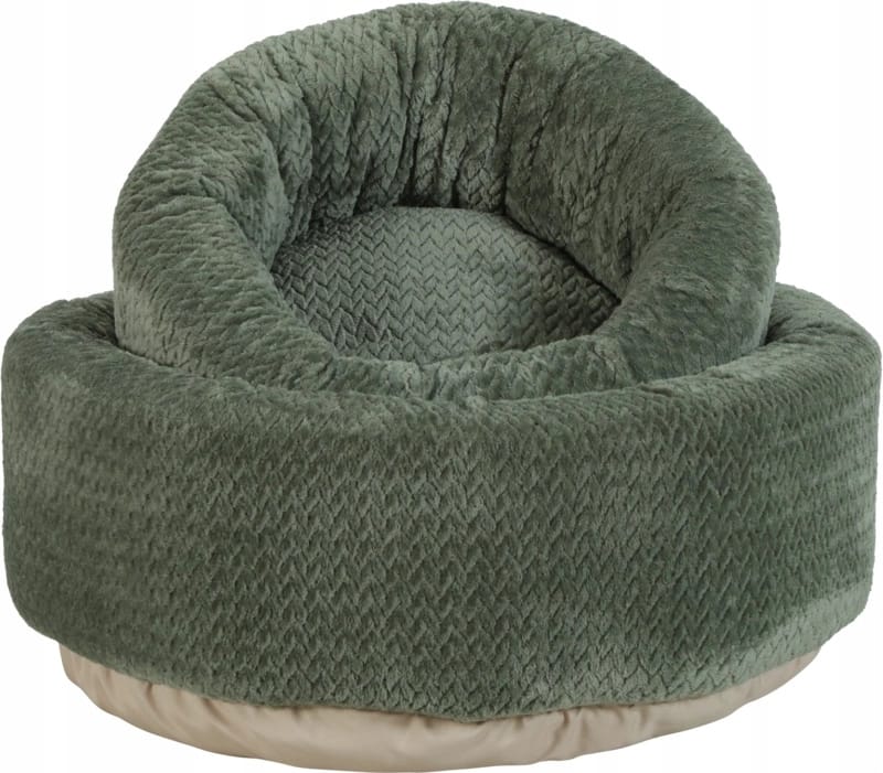ZOLUX OLYMPE XL Rundes Katzenbett, 54 x 54 x 23 cm, khaki – Bild 3