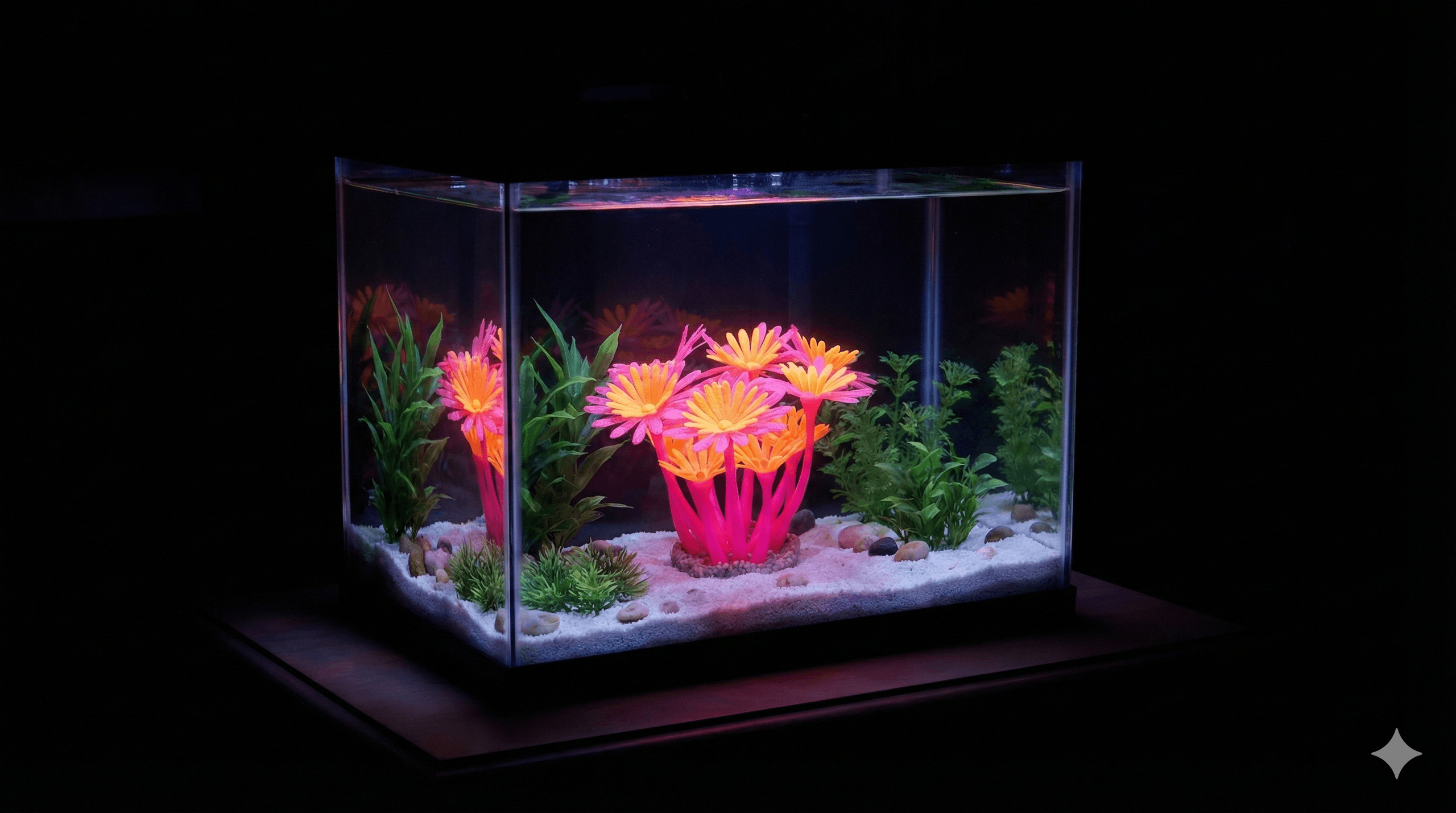ZOLUX Aquariendekoration FLOWERS 3 rosa-orange fluoreszierend – Bild 14