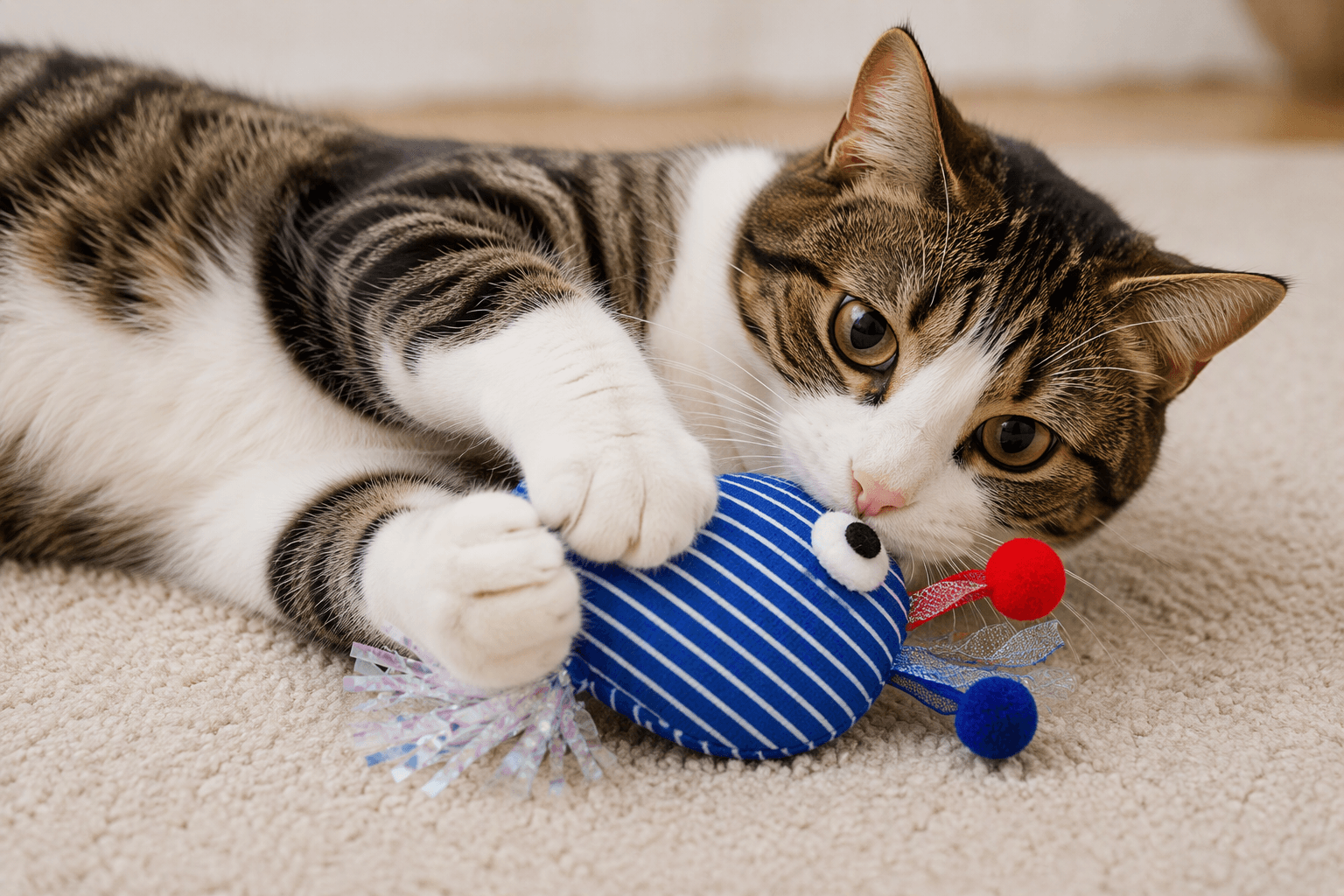 ZOLUX MALO Katzenspielzeug-Wal mit Katzenminze-Einsatz, blau – Bild 8