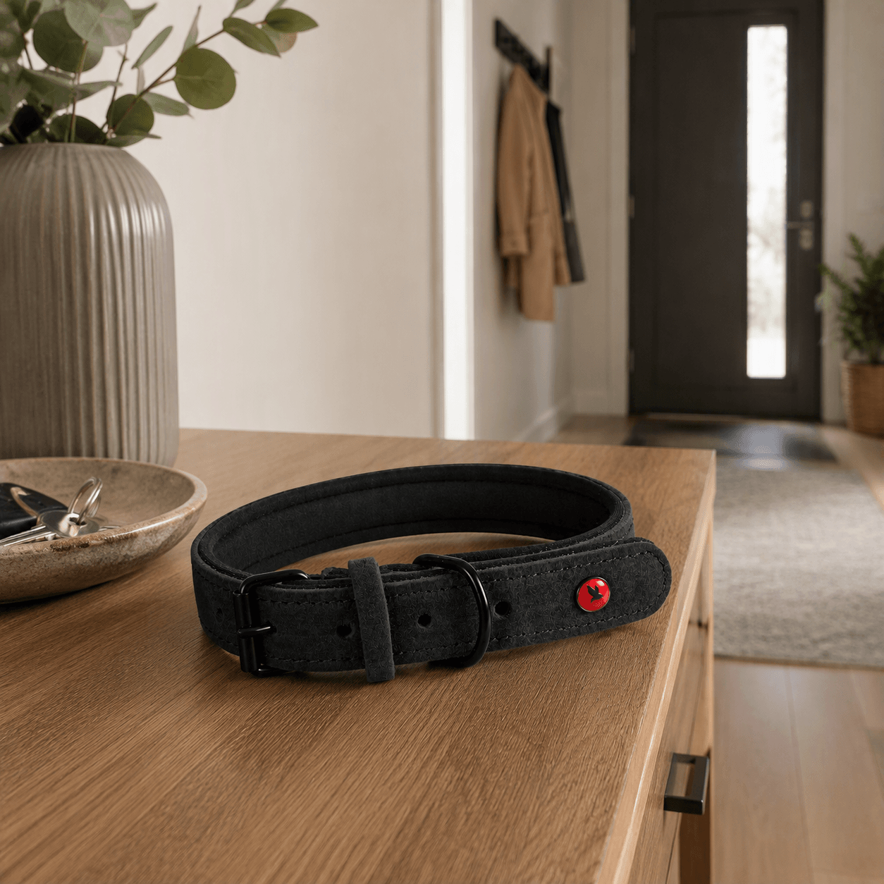 ZOLUX Komfort-Lederhalsband für Hunde, 53–65 cm, 30 mm, schwarz – Bild 4