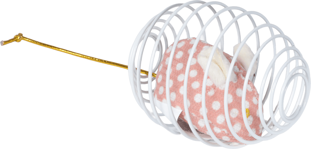 ZOLUX DOTIE Maus-Katzenspielzeug auf einer Feder, rosa – Bild 2
