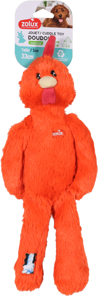 ZOLUX FURRY FARM Plüsch-Hundespielzeug, Hahn Brock, 33 cm – Bild 2
