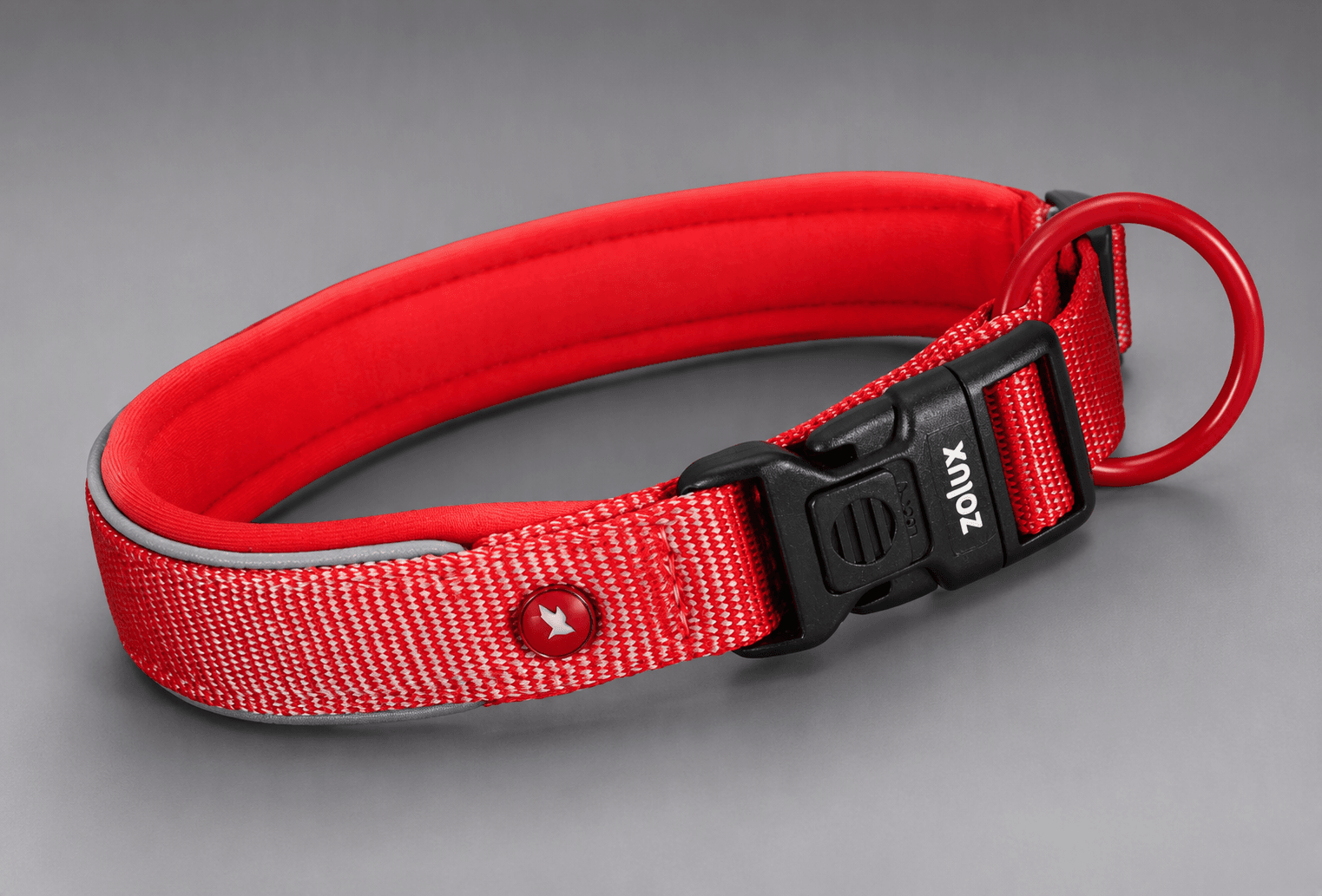 ZOLUX Premium-Nylon-Hundehalsband, Größe S, 35–40 cm, 20 mm, rot – Bild 7