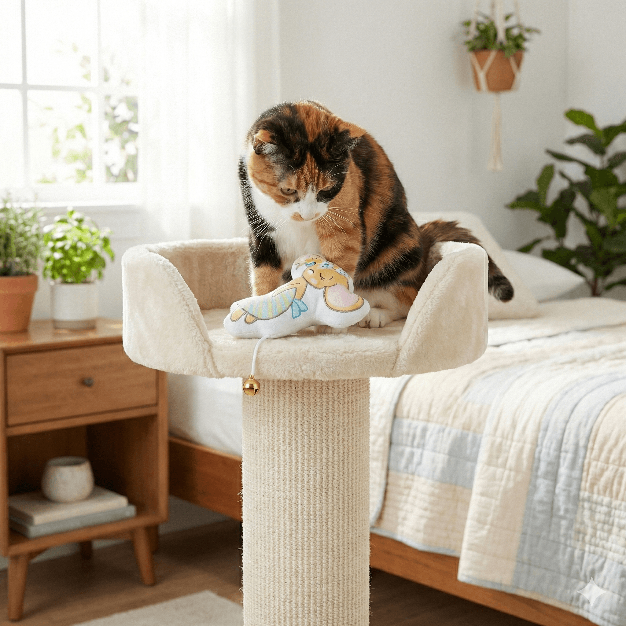 ZOLUX CHATOUILLE Katzenspielzeug, Maus im Kleid mit Glöckchen und Katzenminze, 12 cm – Bild 3