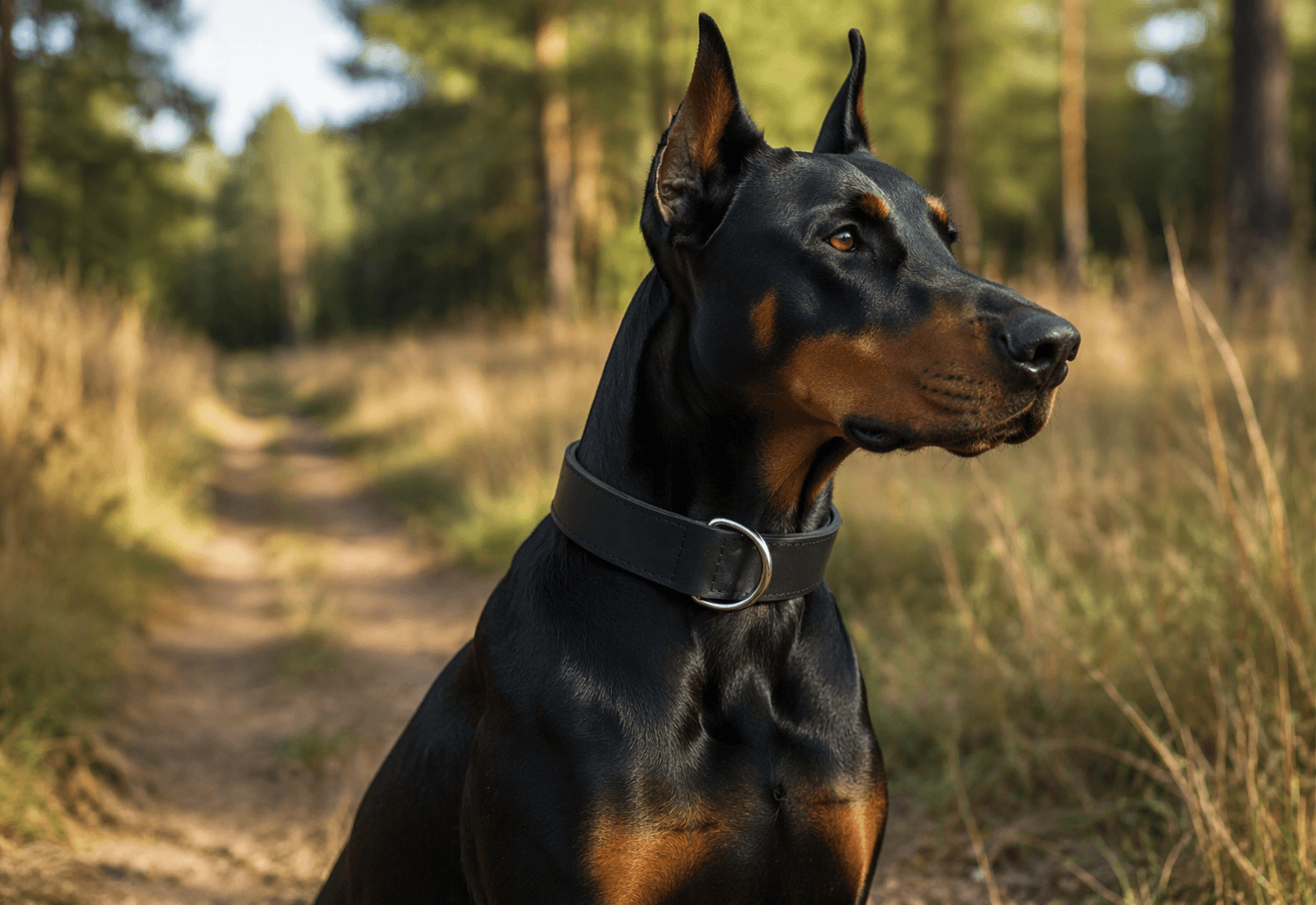 ZOLUX Verstärktes Hundehalsband aus Doppel-Leder, 50 cm, schwarz – Bild 6